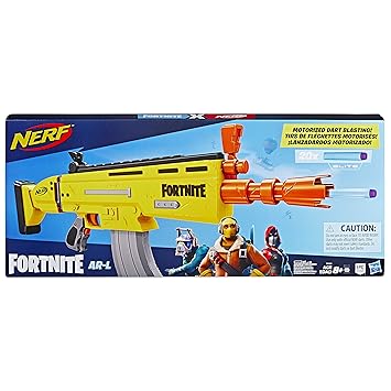 Nerf E6158EU4 AR-L Motorisierter Spielzeug Blaster, 20 Fortnite Elite Darts, Klappvisier – Für Jugendliche und Erwachsene, Me