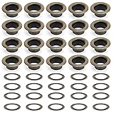 CRAFTMEMORE 1/4" Hole Size Metal Grommets Eyelets