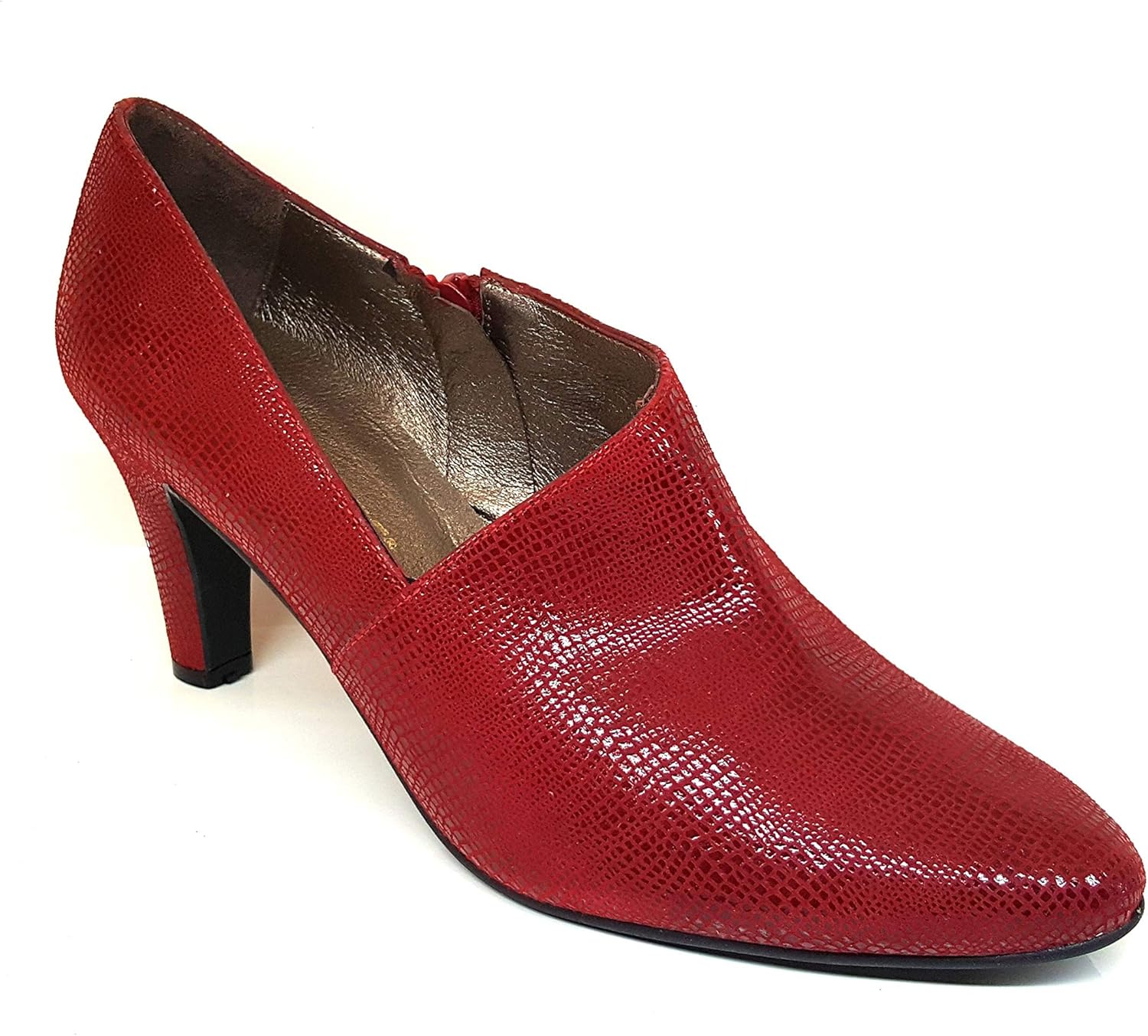 ladies red ankle boots