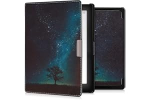 kwmobile Case Compatible with Kobo Aura Edition 1 Case - eReader Cover - Cosmic Nature Blue/Grey/Black