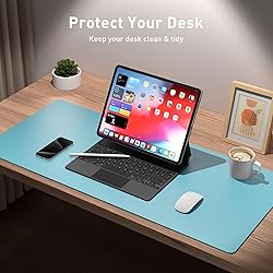 Aothia Large PU Leather Desk Pad Protector