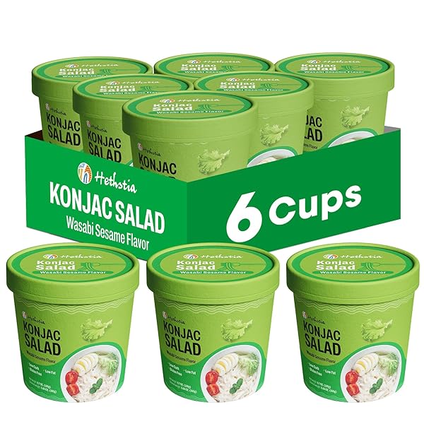 HETHSTIA KETO KONJAC NOODLE CUP, COLD SHIRATAKI FETTUCCINE...