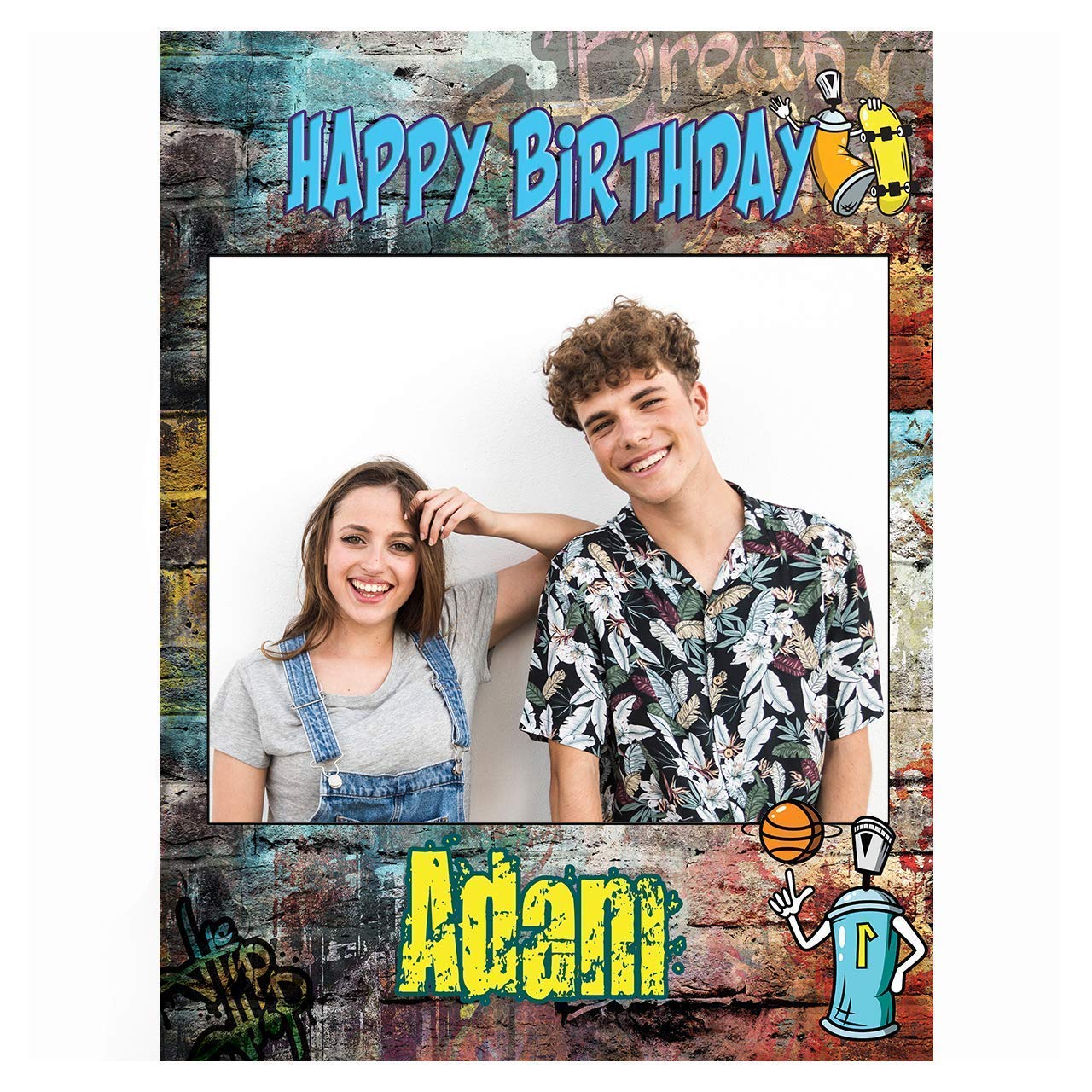 Amazon Com Large Custom Graffiti Birthday Photo Booth Frame Prop Sizes 36x24 48x36 Hip Hop Birthday Party Spray Paint Graffiti Brick Party 90s Birthday Party Handmade