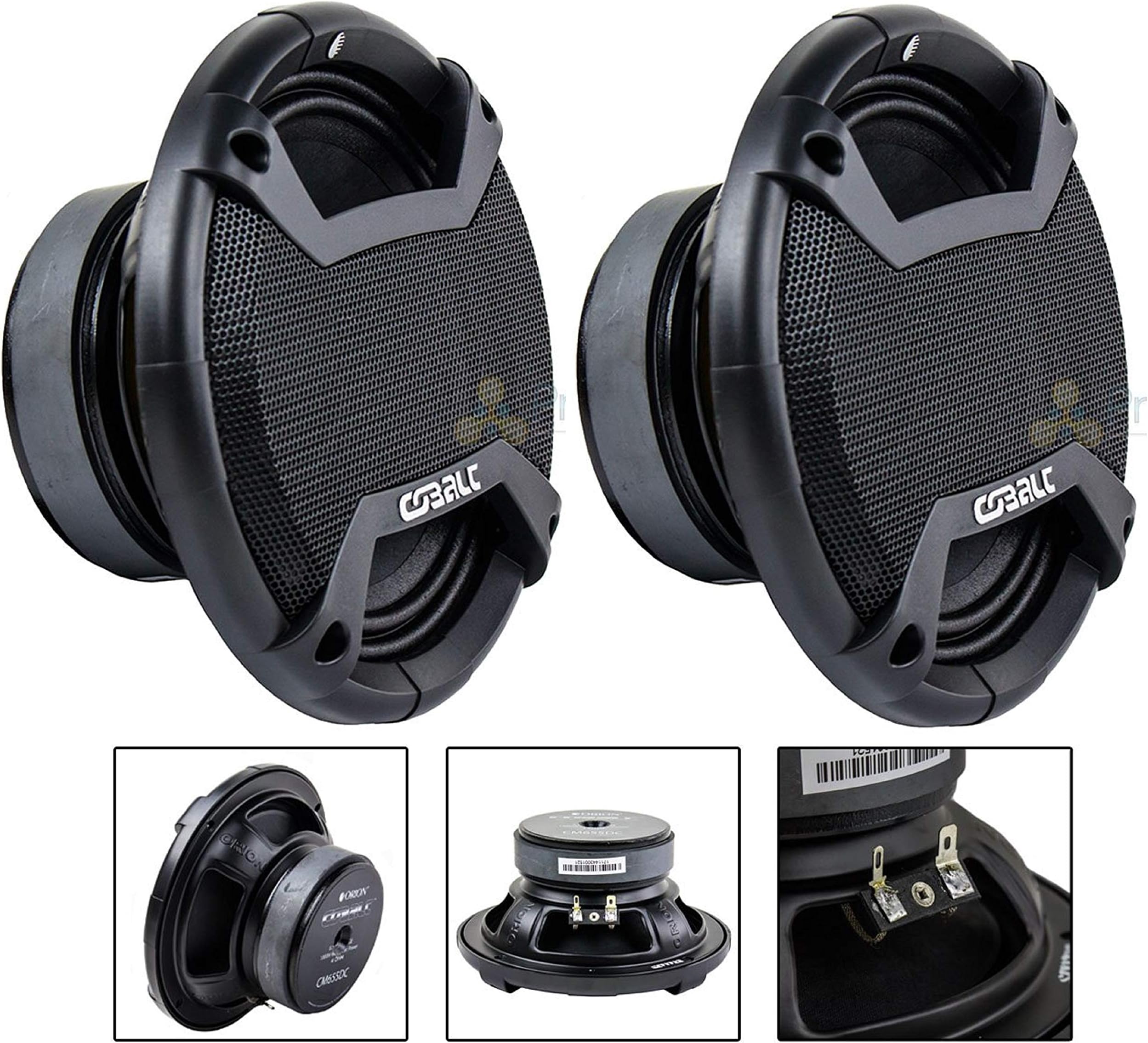 OrionAudio Cobalt CM65 1000 Watt 4 Ohm Car High Efficiency Mid Range Speaker Pack of 2 Speakers