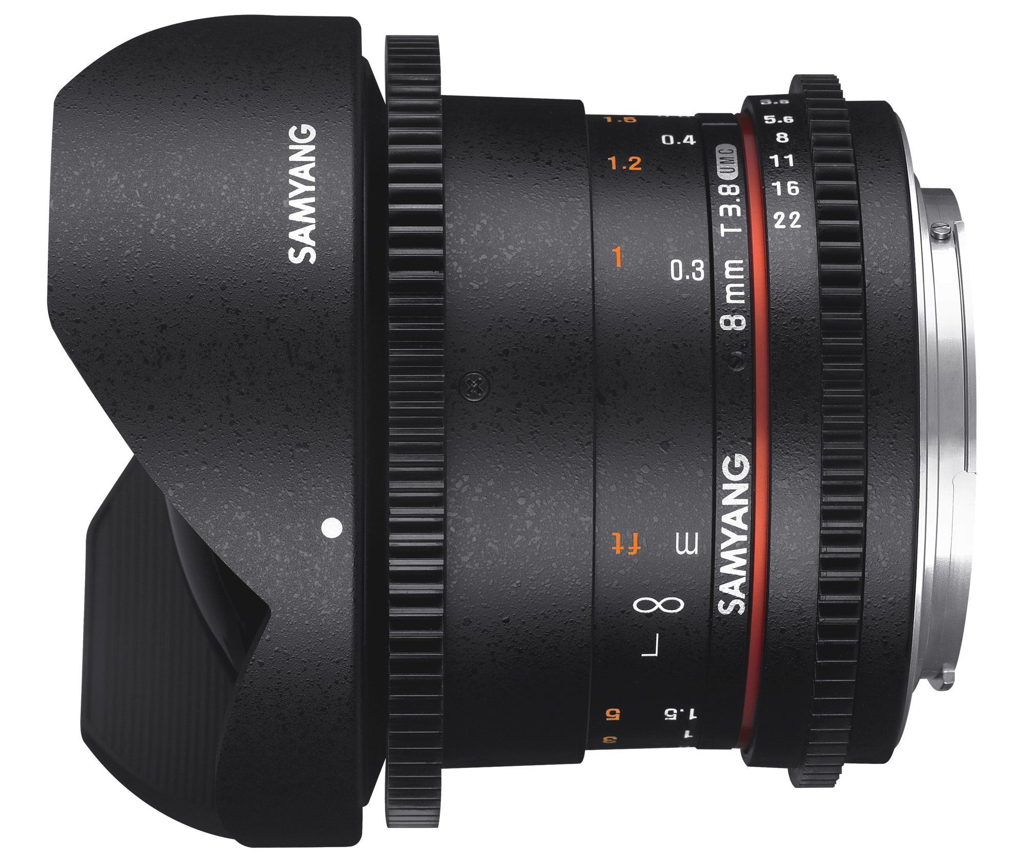 Samyang 8 mm Lens V-DSLR T/3.8 UMC CS Fish-Eye Ii For Sony-Black