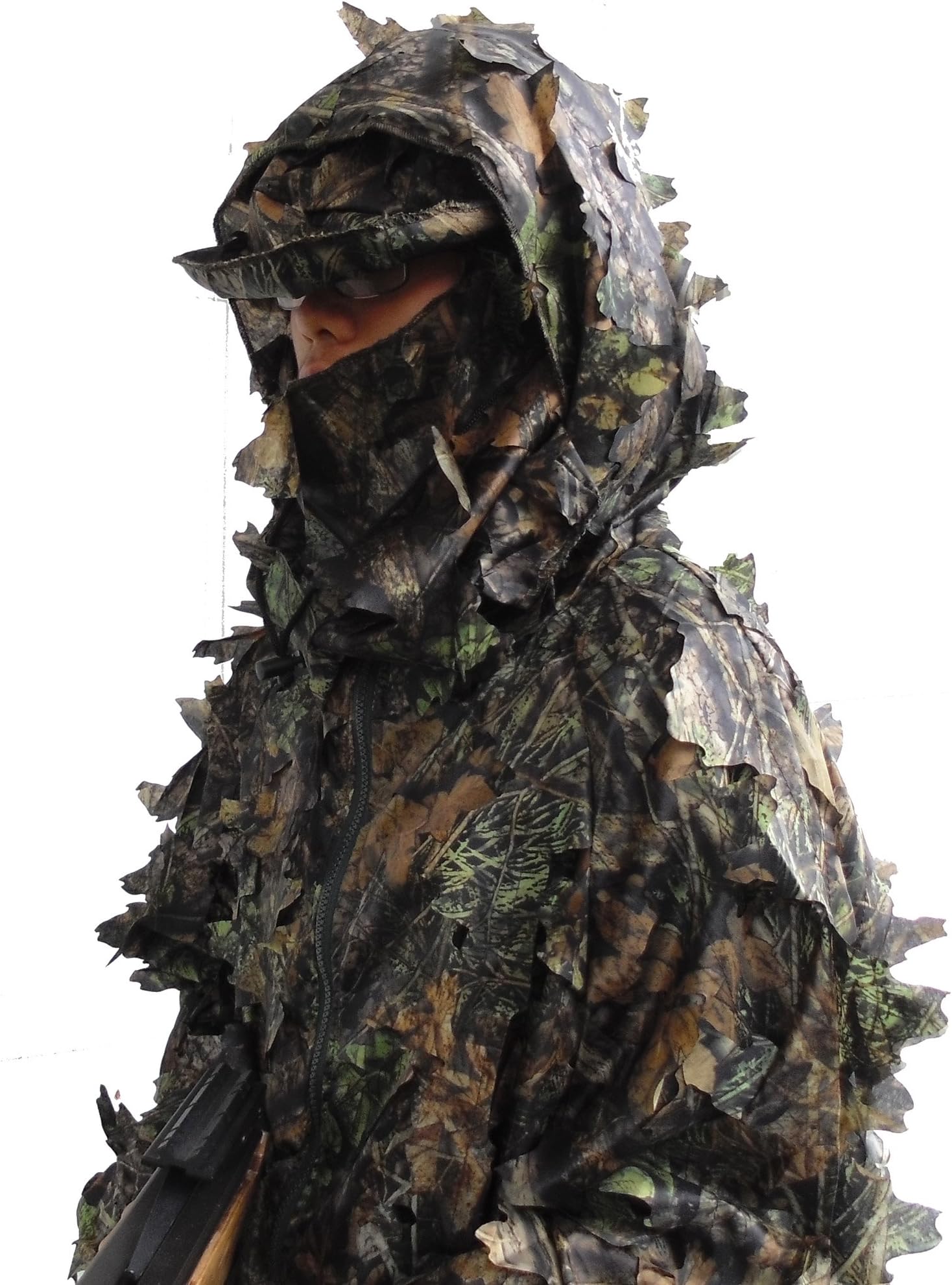 shop1234net 3-D Tree Leaf (Leafy) Camo Suit, Full Fabric, Sizes M-XXL