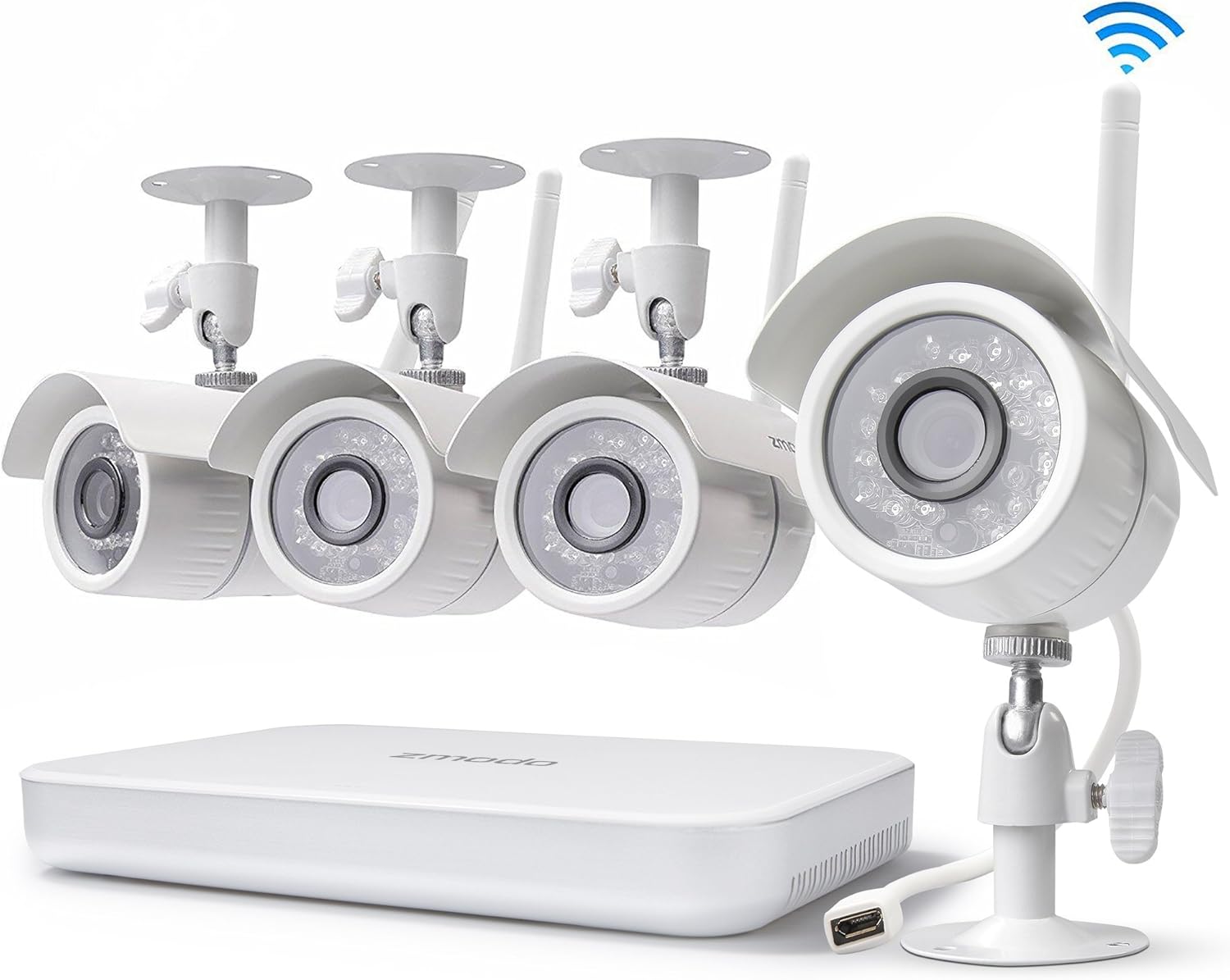 Zmodo 8CH Wireless Security Camera System 1080P HDMI NVR No Hard