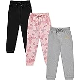 BTween Kids Girls Fashion Stretch Waist Ultra Soft Jogger Pants Set 3 Pack Bundle