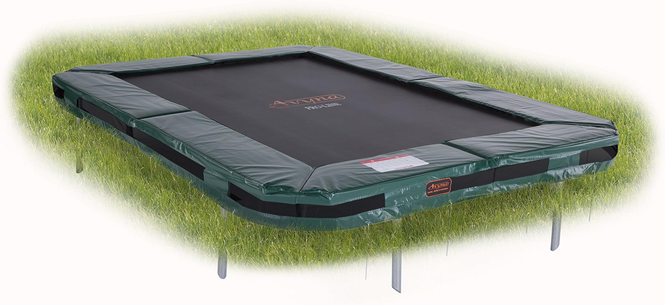 Avyna Pro-Line In-Ground Rectangular Trampoline Green