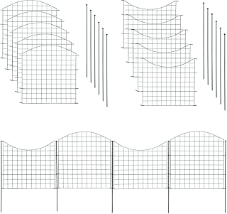 Estexo Home&Garden Teichzaun Metall Gartenzaun Teich Zaun Set 10 Elemente Gitterzaun Zaunmatten