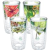 Tervis Recycled Made in USA Double Walled Insulated Tumbler Travel Cup Keeps Drinks Cold & Hot, 16oz - 4pk, Assorted Nature