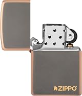 Zippo Rustic Bronze Lighter 49839ZL Belly Flame Personalizable Logo view 4