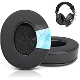 GVOEARS Replacement Ear Pads for Sony MDR 7506, Cooling Gel Earpad Cushions with Noise Isolation Memory Foam Premium Leather for Sony MDR V6 / MDR V7 / MDR-CD900ST Headphones (Black)