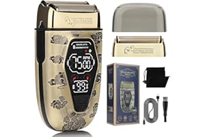 Qreeyx Foil Shavers for Men, Cordless Men Bald Shavers for Men 2 in 1 Double Shaver for Men Barber Shaver with 3-Speed Electric Razor with LED Digital Display, Ideal Men Gift