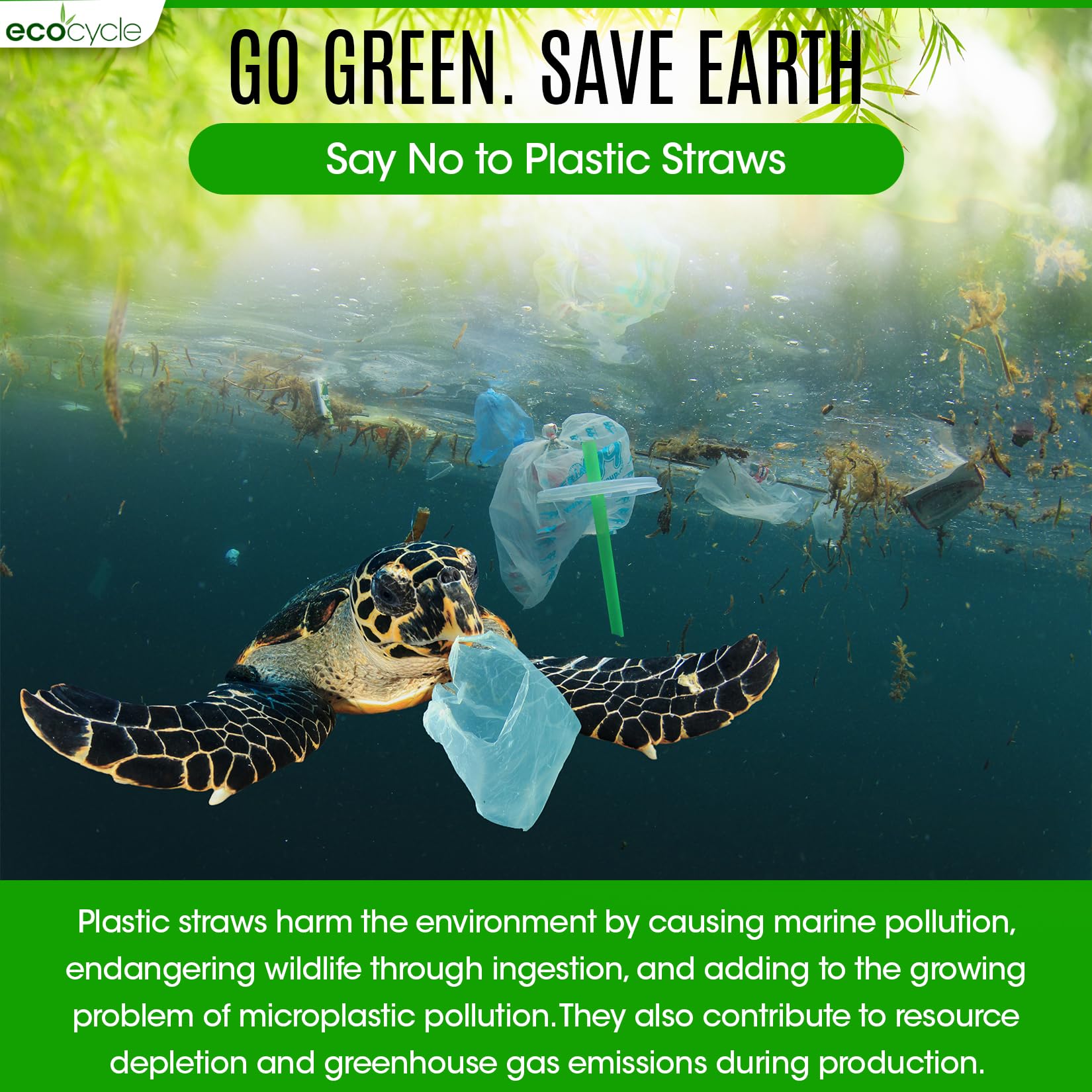 EcoCycle Biodegradable Disposable Bamboo Fiber Straws- 200pcs | 7.8'' Inch | Compostable and Biodegradble - Image 5