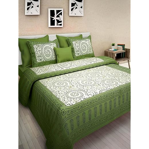 JAIPUR PRINTS Cotton 144 TC Bedsheet