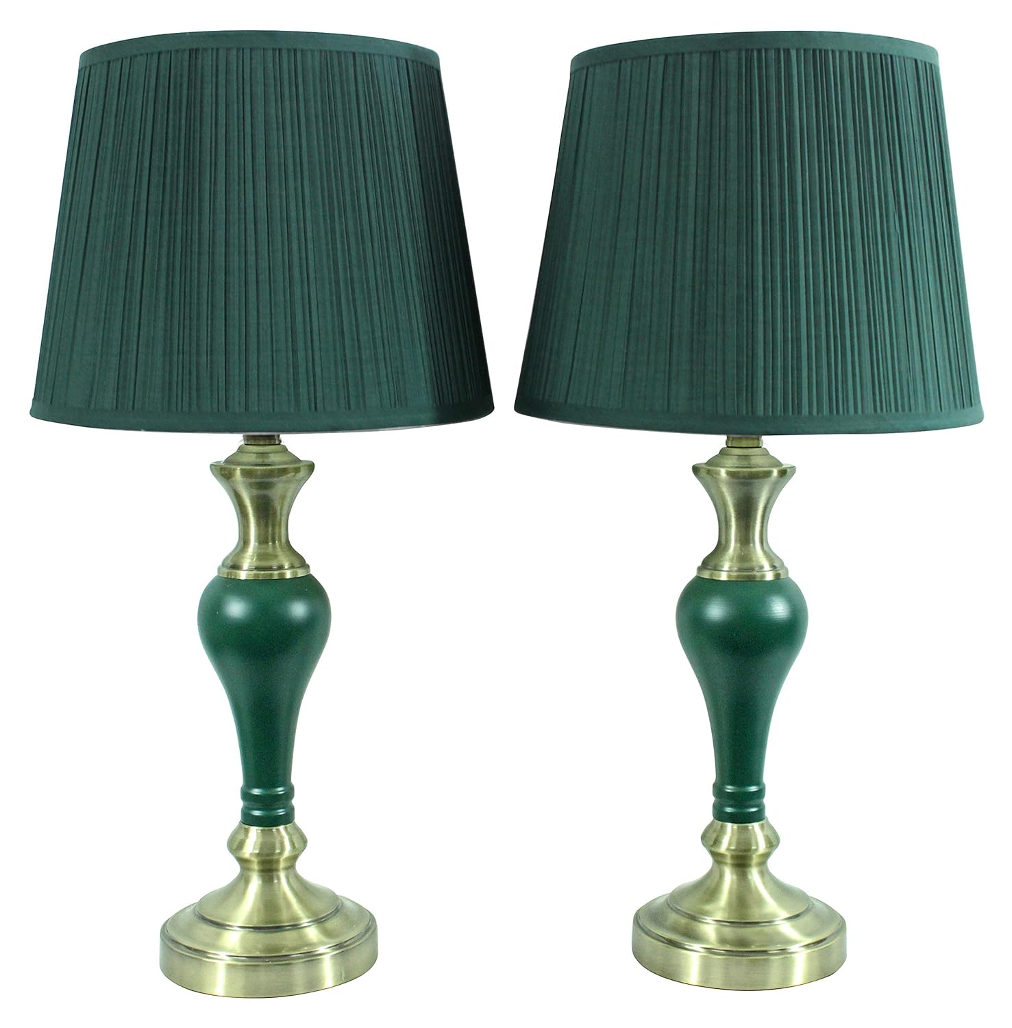 Best table lamps with hunter green shades