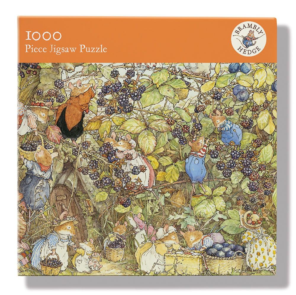 1000 Piece Jigsaw Puzzle - 'The Harvest' Artistic Design from the Brambly Hedge Series - Full Image Poster Included
