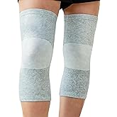 inflossom Bamboo Knee Sleeves, 2-Pack Knee Compression Sleeve Women Men Elastic Warm Slip-on Recovery Knee Brace for Arthritis Knee Pain