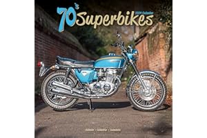 Superbikes Calendar - Dog Breed Calendar - 2023 - 2024 Wall Calendars - 70s Superbikes Wall Calendar by Avonside
