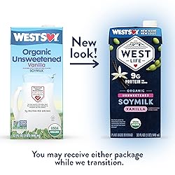 West Life Organic Soy Milk, Unsweetened Vanilla, 8g