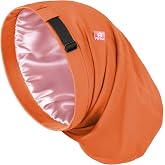 Large Satin Bonnet for Men Sleeping, Dreadlocks Loc Cap for Curly Wave Long | Silky Satin Lining Reduces Frizz. Soft, Breathable, Comfortable. Outside Adjustable Band Prevents Snags, Sleek for Daywear