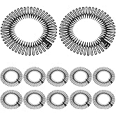 UOMIO 12 PCS Stretch Full Circular Stretch Comb Hair Bands, Comb Headbands for Women, Fashion Makeup Non slip Toothed Hairs Clip, Hair Wrap Holder for Lady and Girls Black