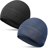 Bamboo Skull Cap Beanie Hat for Men Women, Sweat Wicking Sleep Cap 2 Pack | Lightweight Mens Womens Beanies Hats, Breathable Cooling Skull Cap Sleep Hat, Gifts for People with Cancer.