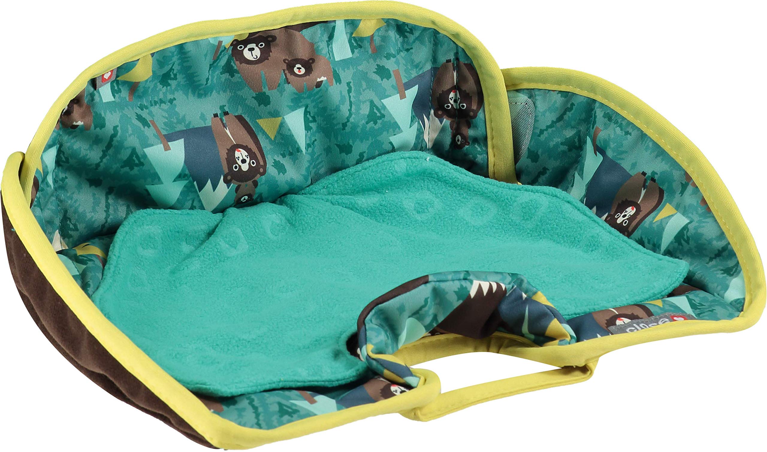 Close Pop-in Waterproof Toddler Multi-use Seat Protector for Car, Stroller or High Chair, Easy to Clean Bear Print