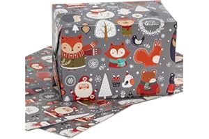 MAYPLUSS Wrapping Paper Sheet - Folded Flat - 3 sheets - Christmas Design(22.6 sq. ft.ttl.) - 27.5 inch X 39.4 inch Per Sheet