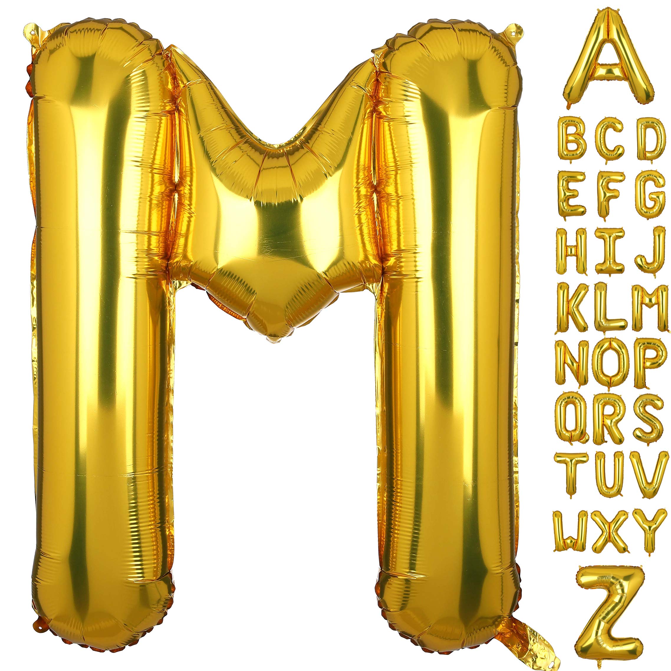 40 Inch Large Gold Letter M Foil Helium Balloons Big Single Mylar Balloon Birthday Party Decoration Supply (Gold M)