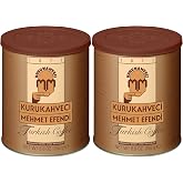 Kurukahveci Mehmet Efendi Turkish Coffee, Medium Roast, 8.8 oz (Pack of 2) | 100% Arabica, Extra Fine Grind for Cezve and Ibrik, Rich Aroma, Vegan, Gluten Free, Roasted in Istanbul Since 1871