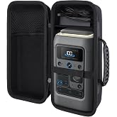 co2CREA Hard Travel Case for Anker SOLIX C300 DC Power Station, Black | Compatible 288Wh 90,000mAh, Portable Outdoor Storage Bag, Adjustable Retaining Strap, Mesh Pocket, Removable Divider
