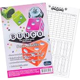 Continuum Games Bunco Score Sheets Refill, Scores 6 Rounds | Double-Sided Sheets, Essential, Bunco Rules, Bunco Party Supplies, for 12 Players Per Side