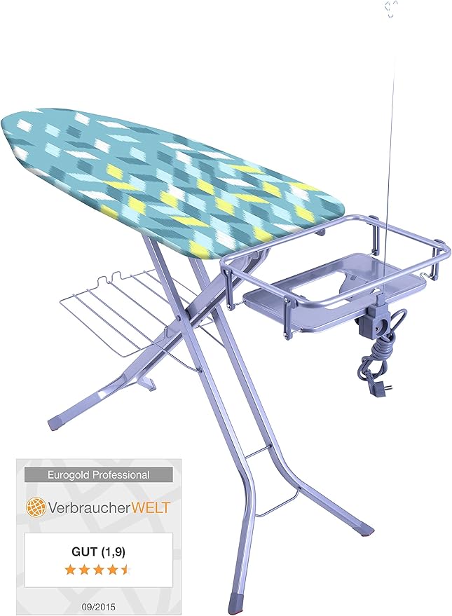 XXL Eurogold Profi Bügeltisch"Professional Blue" 130 x 48 cm - mit