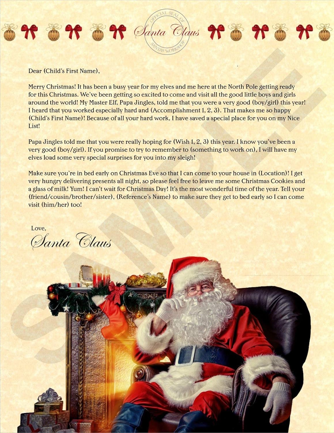 Personalized Christmas Letter From Santa Amazon in Toys Games