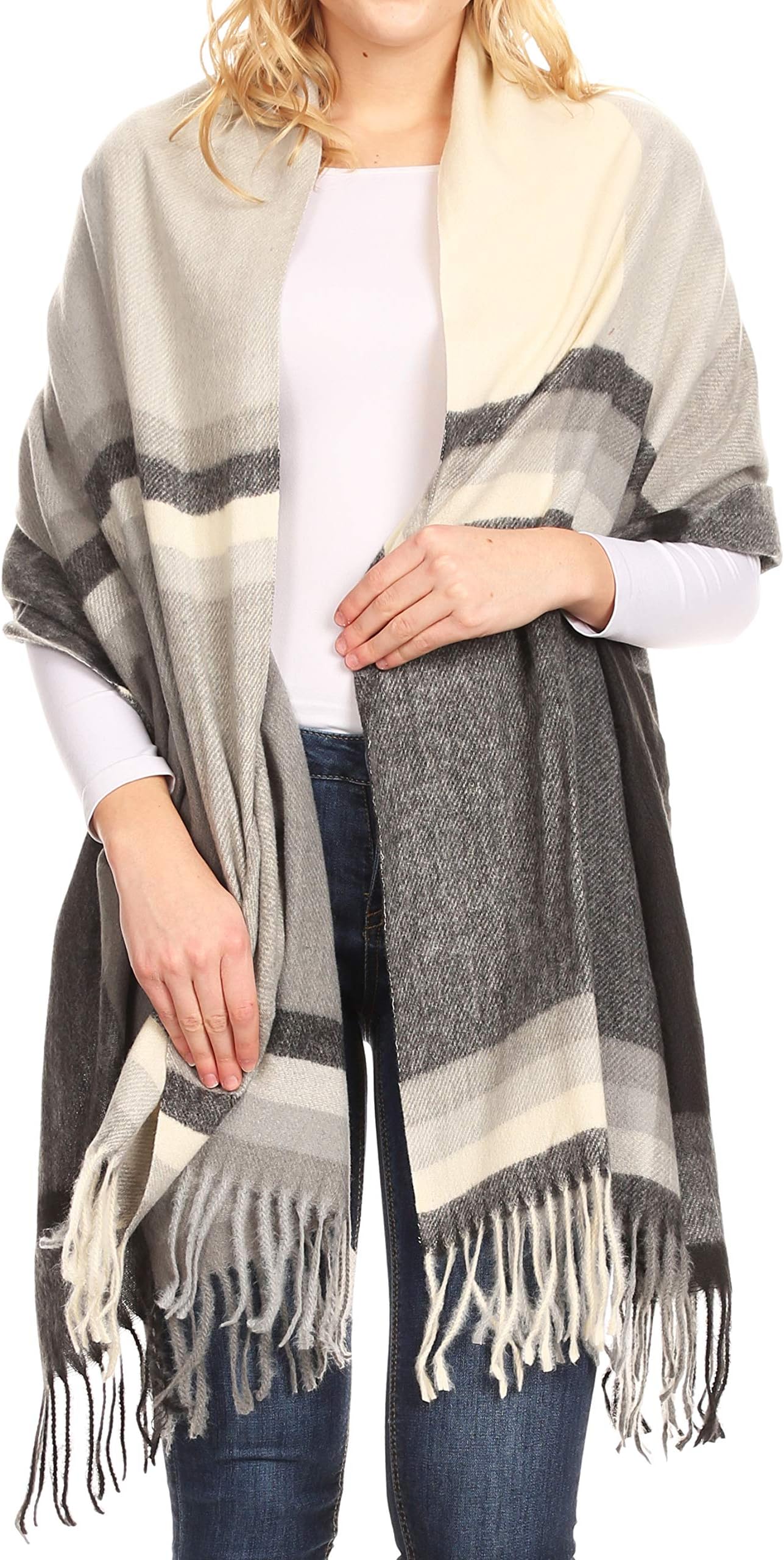 Martinna Women's Winter Warm Super Soft and Light Pattern Shawl Scarf Wrap
