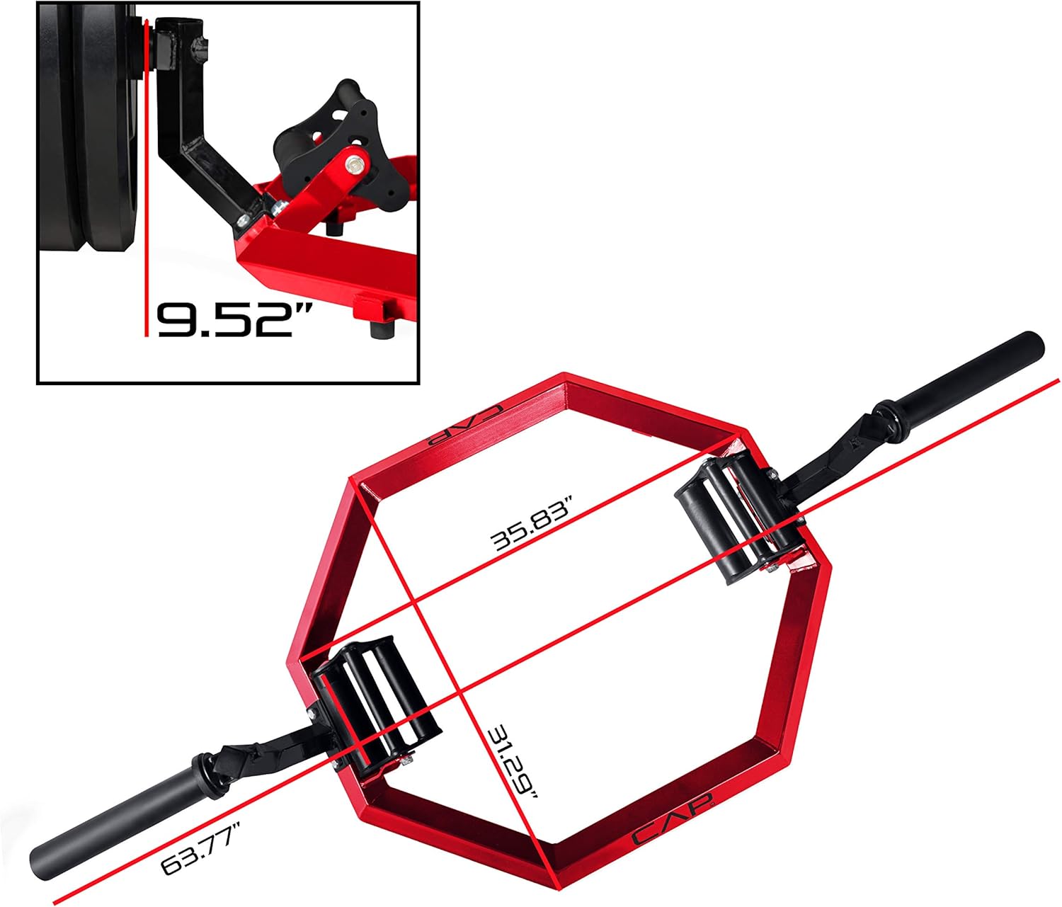 CAP Barbell Olympic Super Trap Bar, Hex Bar, Shrug Bar, Deadlift Bar, Multiple Colors : Sports & Outdoors