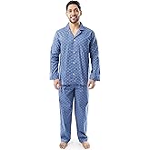 Fruit of the Loom mens Long Sleeve Broadcloth Pajama Set