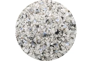 AMAZING GEMSTONE Rainbow Moonstone Crystal Chips Aquarium Gravel Rocks - Rainbow Moonstone Chips Bulk Fish Tank Gravel, Small Tumbled Stone Chips and Tiny Crystals for Decoration (Natural AAA Grade Gemstones)