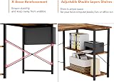 HOMIDEC L Shaped Desk 100cm Corner Computer Desk Reversible Shelf view 7