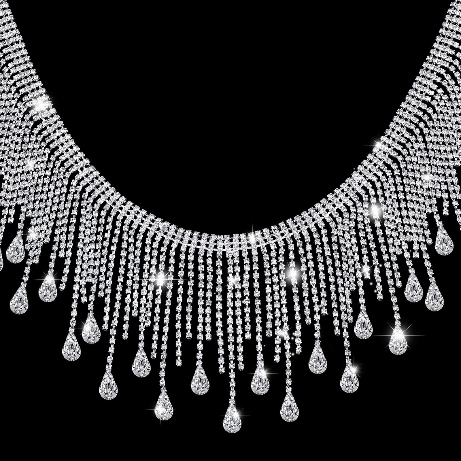 Rytenz Crystal Rhinestone Fringe Trim - 1 Yard Tassel Chain For DIY Wedding & Clothing Decor - View #9
