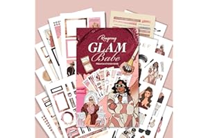 Rongrong Glam Girl Planner Stickers Book for Planners, Calendars and Journals – Aesthetic Premium Quality Stickers – Scrapbook Accessories – 24 Pages