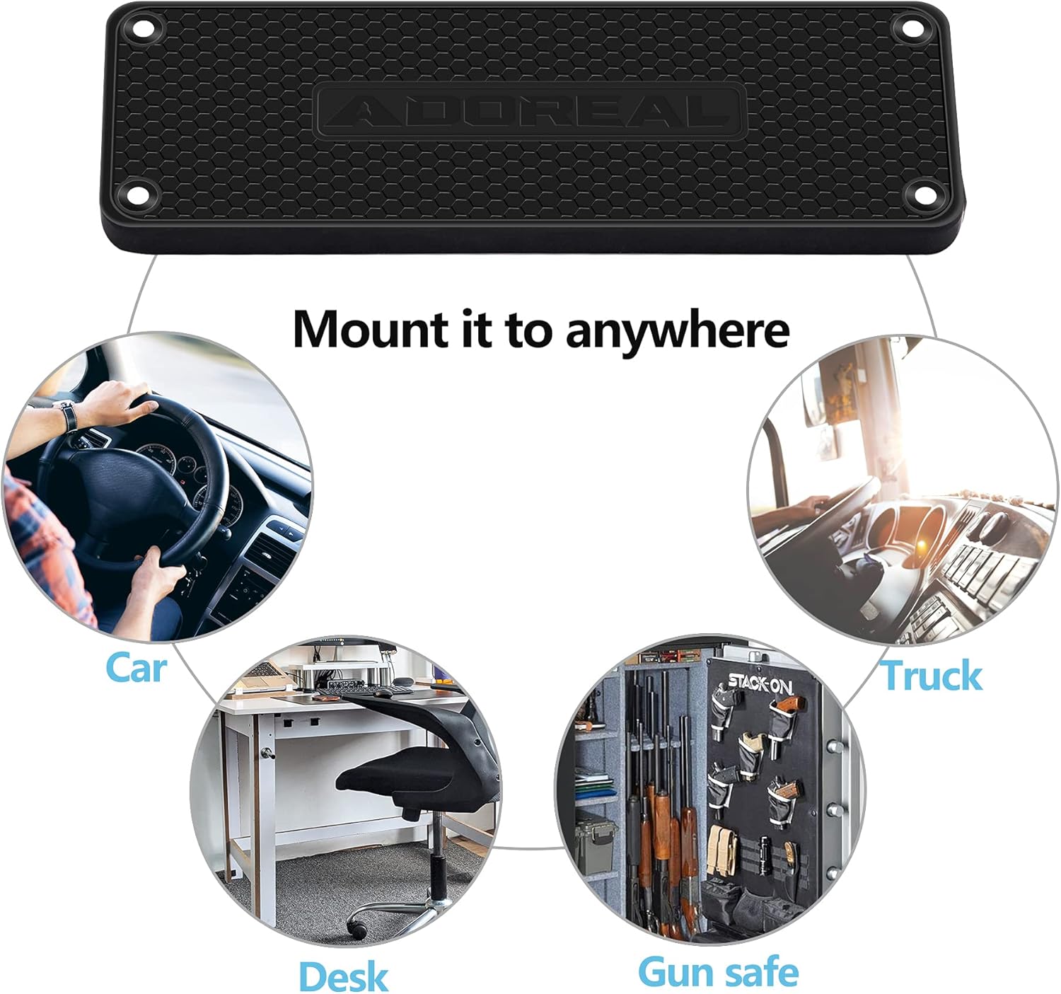 Adoreal Gun Magnet for Ammo Storage, Gun Safe Organizer, Magnetic Gun Mount for Handgun, Pistol and Rifle Mags : Sports & Outdoors