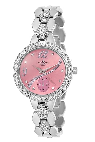 Quartz Movement Analogue Womens Watch(Pink Dial, Sws-8041)