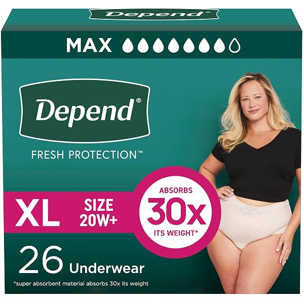 DEPEND FRESH PROTECTION ADULT DIAPERS, INCONTINENCE & POSTPARTUM...