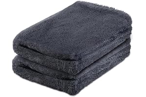Car Drying Towel, 2 Pack 36 x 24 Inch Microfiber Towels, 1200 GSM Super Absorbent Drying Towel for Car Detailing, Streak Free