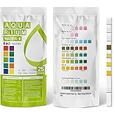AAwipes Aquarium Ammonia Test Strips 8-in-1 |25 Strips | Quick &amp; Accurate Water Testing Test pH, Ammonia, Alkalinity, Hardness, Chlorine, Nitrite, etc. (K02-25)