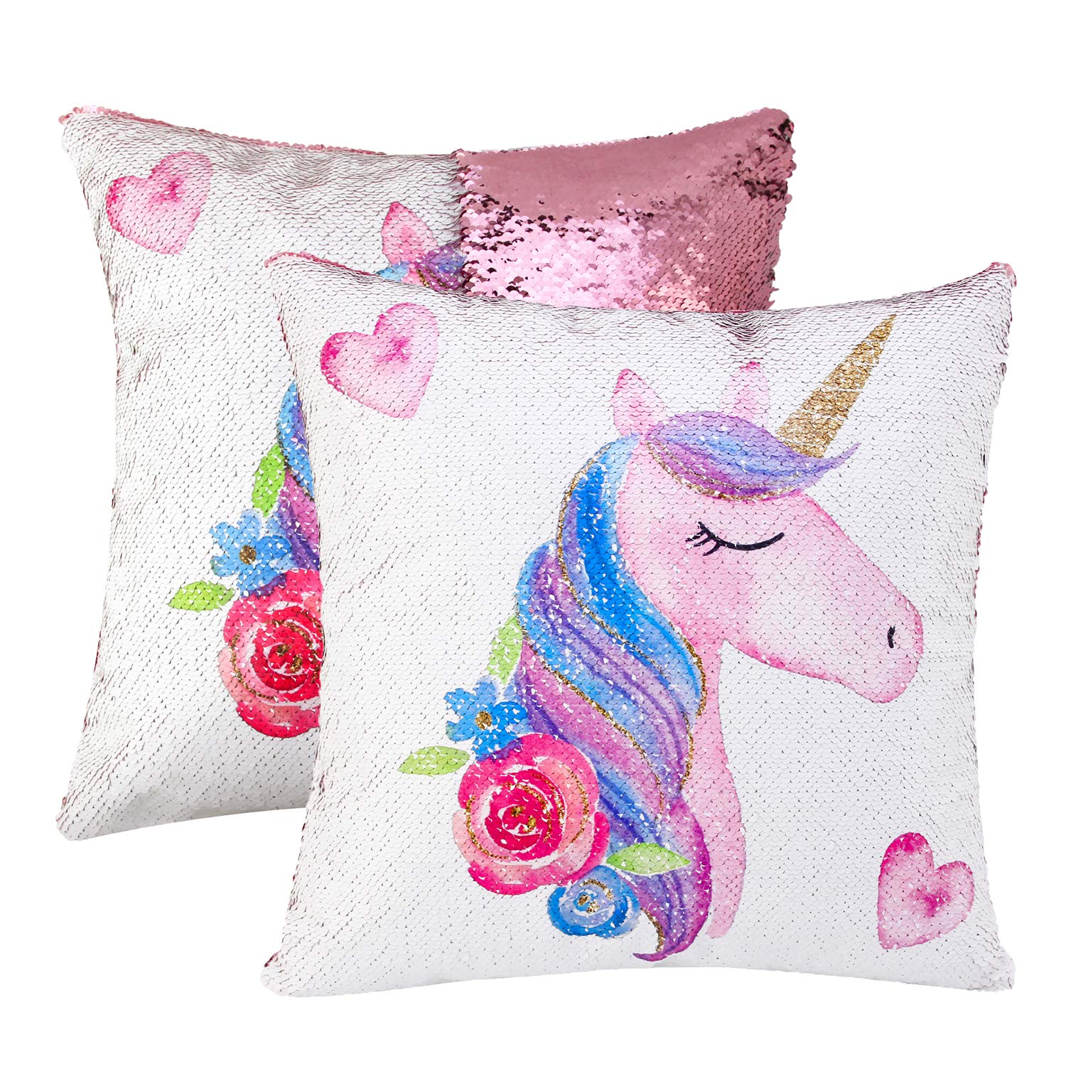 sequin unicorn cushion