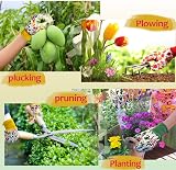 EASYLAVIE Ladies Small Gardening Gloves Women's Floral Cotton 2 Pairs Light Work view 5